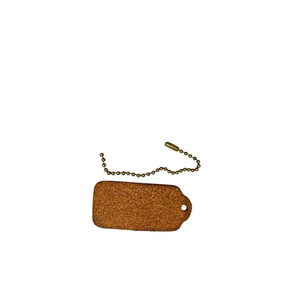 Coach vintage one sided British tan leather replacement hangtag hang tag